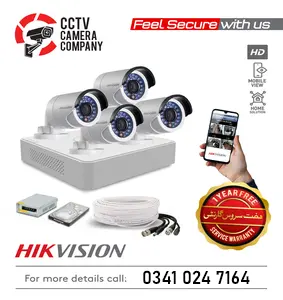 4 HD CCTV Camera-Package Hikvision